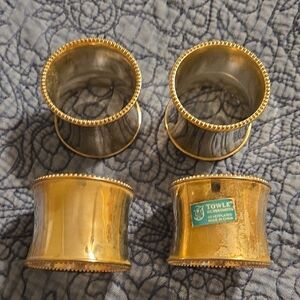 Towle Silverplated Napkin Rings Set of 4